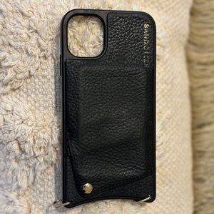 Bandolier Emma Pebble Leather iPhone 11 Black/Gold Case